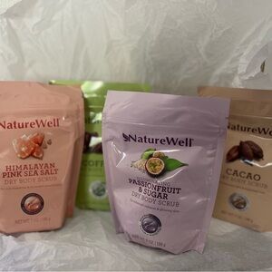 NatureWell all natural dry body scrub set if 4